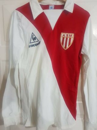 A.  S.  Monaco F.  C 1974 Le Coq Sportif Shirt Jersey Maillot Mega Rare