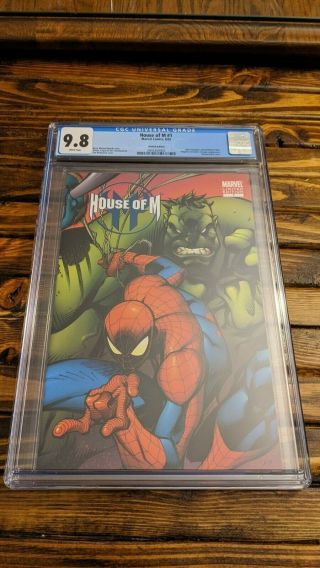 House Of M 1 Cgc 9.  8 White // Limited Edition // Rare Spider - Man Hulk