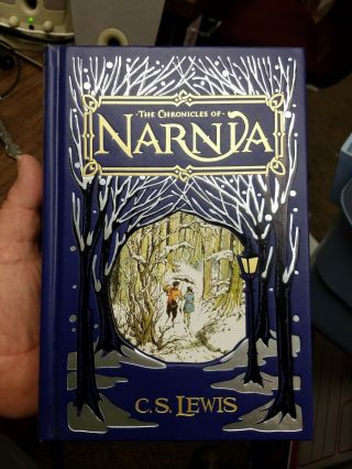 The Chronicles Of Narnia By C.  S Lewis Rare Leather Bound Gilt - Edged