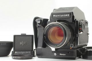 [ Rare ] Mamiya M645 1000s Ae & Waist Finder C 110mm Lens Power Grip Japan