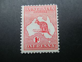 Kangaroo Stamps: 1d Red 1st Watermark - Rare (c41)