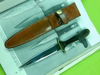 Rare Us Custom Handmade H.  G.  Bourne Boot Stiletto Fighting Knife & Sheath