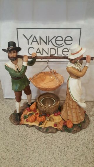 Rare Yankee Candle Thanksgiving Pilgrims Hanging Wax Melt Warmer