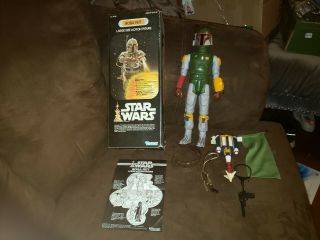 Vintage Star Wars Boba Fett 12 Inch Complete W/ Box Kenner 1979