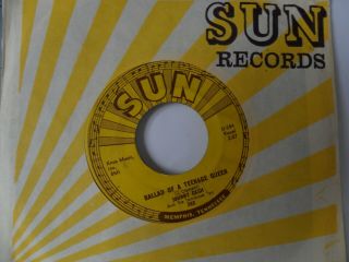 Johnny Cash.  Ballad Of A Teenage Queen.  Rare Sun Records.  7 " Vinyl.  45 Rpm