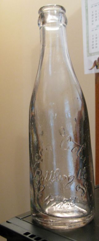 Rare Clear Straight Side Center Script Coca Cola Bottle,  Deridder,  La.  Near