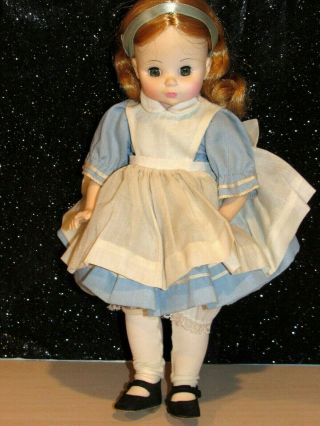 Vintage Madame Alexander 13 " Doll 1960s Alice In Wonderland 1552 W/mary Ann Face