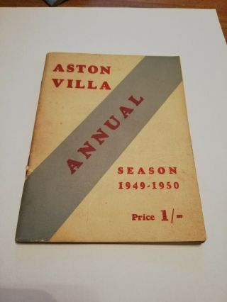 Rare 1949/50 Aston Villa Annual Football Handbook