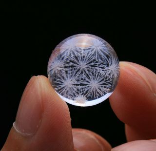 7.  2g Find Rare Natural Pretty Snowflake Phantom Quartz Crystal Sphere Ball91