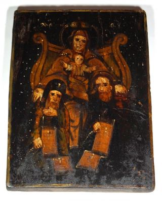 Russian Icon Antique 19th Xix Century Orthodox Painting Old Rare