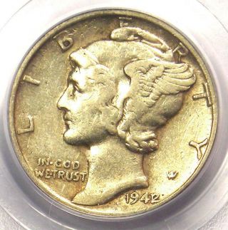 1942/1 Mercury Dime 10c - Certified Pcgs Vf30 - Rare Overdate Variety Coin