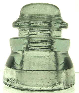 Cd 155 Off Clear Kerr Dp1 Antique Glass Telegraph Insulator Scarce Piece