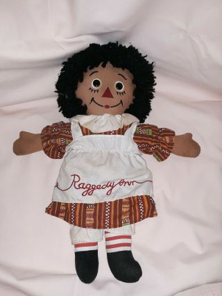 Vintage Applause Black/african American Raggedy Ann Doll Kwanzaa Dress