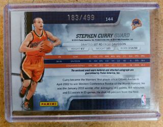 2009 - 10 Stephen Curry Absolute Auto Jersey Ball Patch RC 183/499 RARE Warriors 2