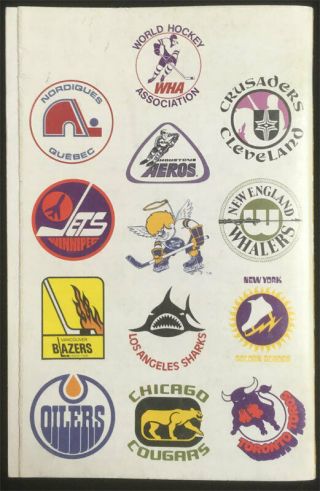 1973 - 74 Wha World Hockey Media Guide 12 Teams Oilers Jets Nordiques Whalers Rare