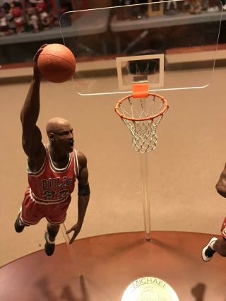 Michael Jordan Rare Chicago Bulls 4 piece Danbury Figurine W/Certificate 3