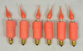 6 Vintage Decor Tallow - Light Electric Wax Candle Neon Glow Light Bulbs