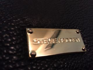 Rare EUC Steve Madden Studded iPad Case Punk Rock Belt Black Gold 3
