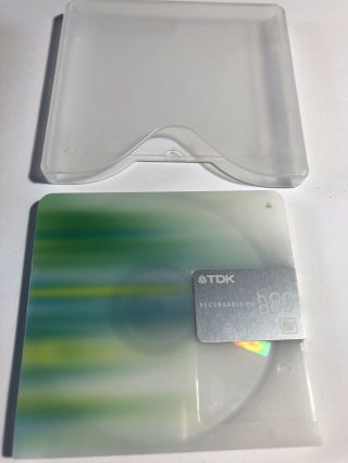 1 - Tdk Hot Green 80 Minute Minidiscs Rare