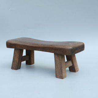 Collectable China Woodenware Handwork Make Delicate Intereting Mini Small Bench
