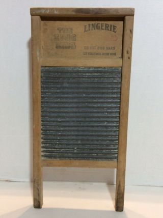 Vintage 18” The Zing King Wash Board National - No.  703 Lingerie Washboard