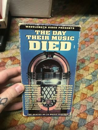 The Day Their Music Died Wavelength Video Vhs Oop Rare Big Box Slip