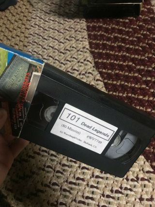 WAVELENGTH VIDEO 101 DEAD LEGENDS VHS OOP RARE BIG BOX SLIP 3