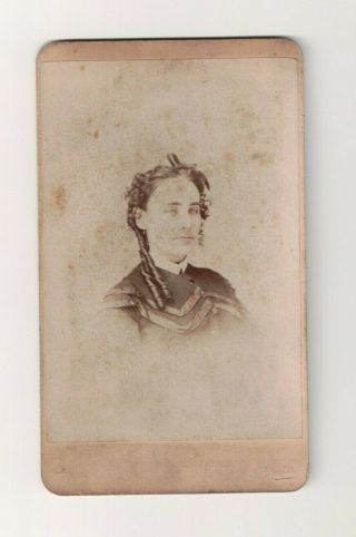Civil War Era Cdv Antique Portrait Of A Woman - Tipton & Myers Gettysburg,  Pa.
