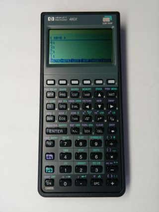 HP 48GX Calculator 82215A 128K RAM w/ RARE 82210A 41CV Emulator Card & Case 2
