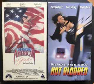 Red Blooded American Girl 1 And 2 - Vhs Horror B Movies - Rare - Not On Dvd