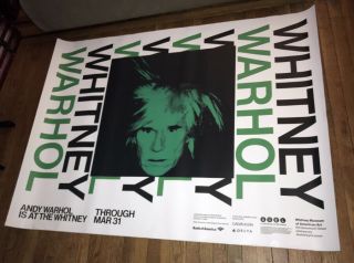 Andy Warhol Whitney Museum Exhibition 5ft Subway Poster Rare