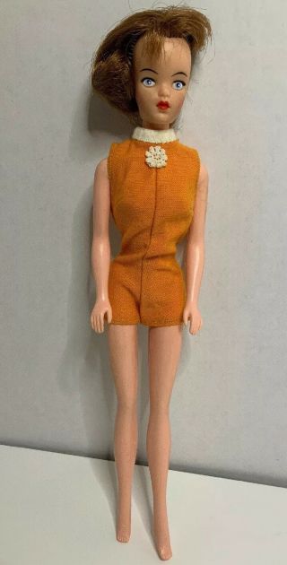 Vintage Barbie Fashion Doll Clone,  Reddish Brunette,  V Mark On Neck,  11 1/2 "