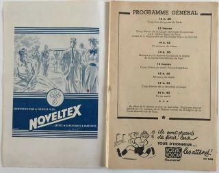 VERY RARE.  1949 France V England Official Programme 22/05/49 2