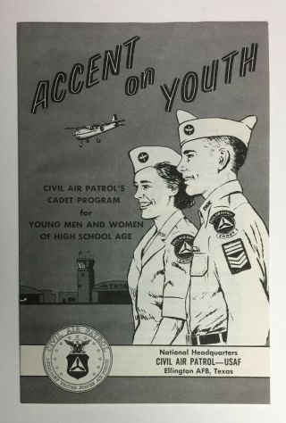 Rare Civil Air Patrol Youth Program Usaf Pamphlet 1960 Jerry Lewis Aerospace