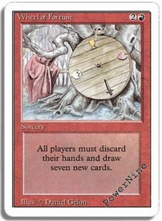 1 Played Wheel Of Fortune - Red Revised 3rd Edition Mtg Magic Rare 1x X1