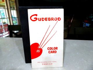 Vintage Gudebrod Color Card Display Rod Winding Fly Tying Thread Fishing