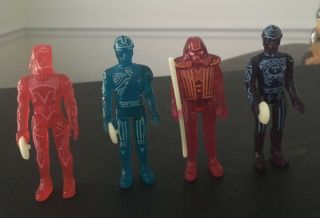 Vintage 1981 Tron Figures by Tomy - Tron,  Flynn,  Sark,  and Warrior FULL SET 2