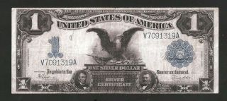 Rare 7 Digit Serial Number $1 1899 Silver Certificate
