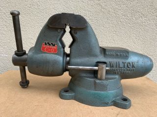 Rare Vintage Wilton C - O Bullet Swivel Vise 49 Pounds 3 - 1/2 " Schiller Park U.  S.  A