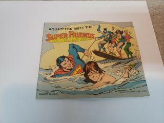 Aquateers Meet The Friends Ultra Rare Mini Comic Promo 1979 Dc Superman