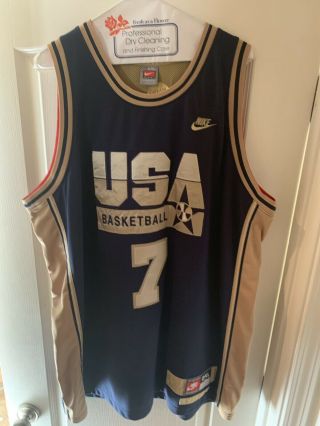 Rare Nike 1992 Usa Olympics Dream Team Larry Bird Basketball Jersey Xxl 2xl