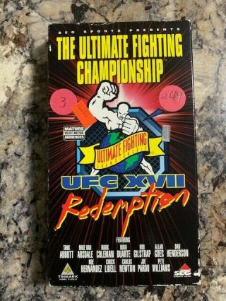 Ultimate Fighting Championship Ufc Xvii Redemption Vhs Video Rare Not On Dvd