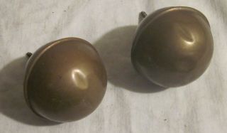 Matching Antique Screw - on BRASS BALL FINIALS - - 2 - 1/4 Inch Diameter 2