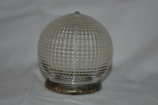 Vintage Rare Holophane Glass Globe Threaded Chris Craft Wood Boat Stern Light 2