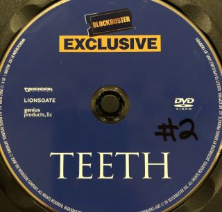 Teeth Rare Dvd Blockbuster Exclusive 2008 Horror Comedy Disc Only Killer Vagina