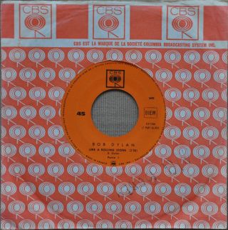 Rare Bob Dylan France Ps 7 " Juke - Box Single - Like A Rolling Stone Parts I & Ii