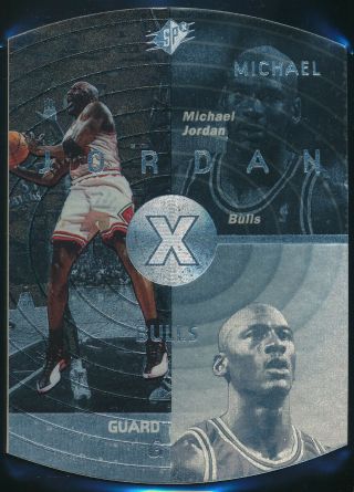 1997 - 98 Upper Deck Spx Michael Jordan Silver Parallel Card 6 Rare