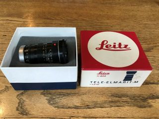 Rare Leica Leitz Tele - Elmarit - M 1:2.  8/90 Canada 3292825 W/ Box & Papers 11 800