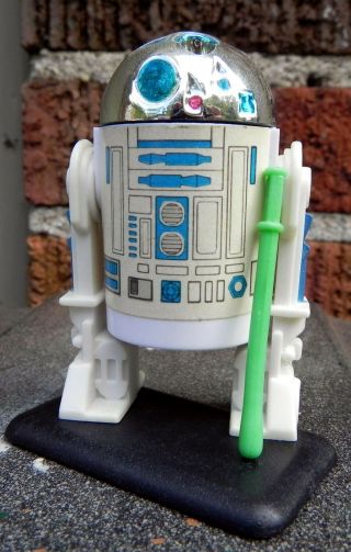 R2 - D2 Pop - Up Lightsaber Vintage Star Wars Figure 1985 Saber Decal POTF 3