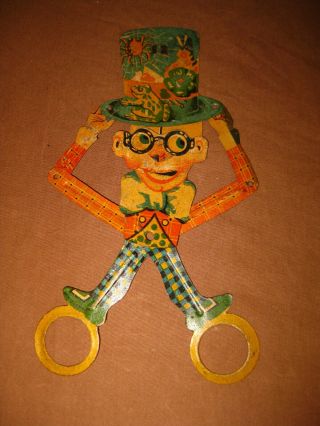 Antique Germany Distler Levy Gely Harold Lloyd Litho Tin Toy Scissors 1920s Rare